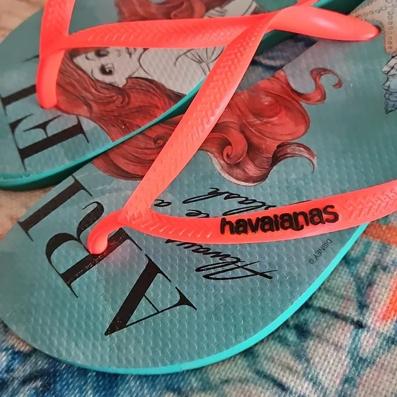Havaianas Disney Ariel Flip Flops Size 7/8 - Picture 7 of 16